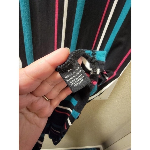 Vox Populi Men's Multi-Color Striped "Hype" Sleeveless T-Shirt size XL - Picture 3 of 6